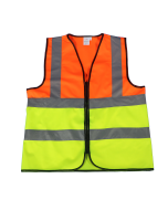 Premium Lime / Orange Two Tone Reflective Vest