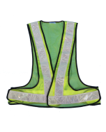 Lime reflective BIB with velcro ( mesh material)