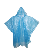 Emergency rain poncho with hood, reusable