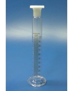 Graduated Measuring Cylinders, Single Metric Scale, with Penny Head Interchangeable Stopper with Hexagonal Base, Class A, with Certificate